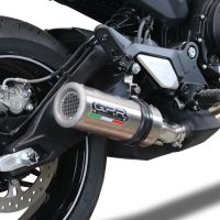 Exhaust compatible with Cf Moto 700 CL-X Heritage 2022-2024, M3 Inox , Slip-on exhaust including removable db killer and link pipe, EPA-compliant 