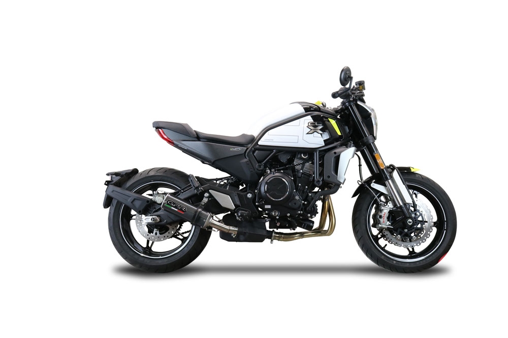 Exhaust compatible with Cf Moto 700 CL-X Heritage 2022-2024, M3 Poppy , Slip-on exhaust including removable db killer and link pipe, EPA-compliant 
