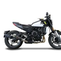 Exhaust compatible with Cf Moto 700 CL-X Heritage 2022-2024, M3 Poppy , Slip-on exhaust including removable db killer and link pipe, EPA-compliant 