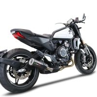 Exhaust compatible with Cf Moto 700 CL-X Heritage 2022-2024, M3 Poppy , Slip-on exhaust including removable db killer and link pipe, EPA-compliant 