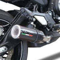 Exhaust compatible with Cf Moto 700 CL-X Heritage 2022-2024, M3 Poppy , Slip-on exhaust including removable db killer and link pipe, EPA-compliant 
