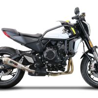 Exhaust compatible with Cf Moto 700 CL-X Heritage 2022-2024, Powercone Evo, Slip-on exhaust including removable db killer and link pipe, EPA-compliant 