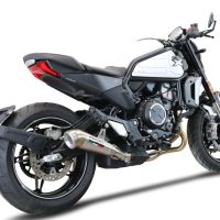 Exhaust compatible with Cf Moto 700 CL-X Heritage 2022-2024, Powercone Evo, Slip-on exhaust including removable db killer and link pipe, EPA-compliant 