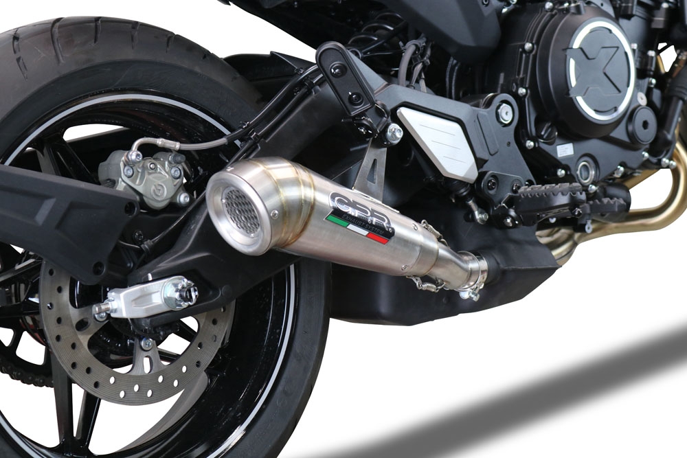 Exhaust compatible with Cf Moto 700 CL-X Heritage 2022-2024, Powercone Evo, Slip-on exhaust including removable db killer and link pipe, EPA-compliant 