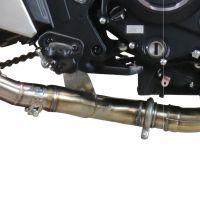 Exhaust compatible with Cf Moto 700 CL-X Heritage 2022-2024, Decatalizzatore, Decat pipe 
