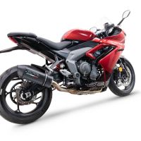 Exhaust compatible with Triumph Daytona 660 2023-2025, Furore Nero, Full system exhaust, including removable db killer 