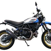 Exhaust compatible with Ducati Scrambler 803 2021-2022, Gpe Ann. Poppy, Slip-on exhaust including link pipe and removable db killer 