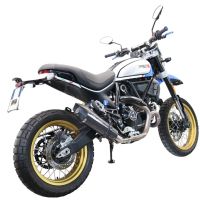 Exhaust compatible with Ducati Scrambler 803 2021-2022, Gpe Ann. Poppy, Slip-on exhaust including link pipe and removable db killer 