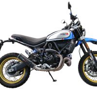 GPR exhaust compatible with  Ducati Scrambler 803 2021-2022, M3 Black Titanium, Slip-on exhaust including removable db killer, link pipe and catalyst,  EPA-compliant 