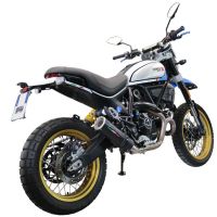 GPR exhaust compatible with  Ducati Scrambler 803 2021-2022, M3 Black Titanium, Slip-on exhaust including removable db killer, link pipe and catalyst,  EPA-compliant 