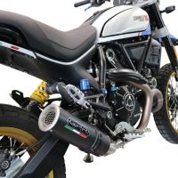 GPR exhaust compatible with  Ducati Scrambler 803 2021-2022, M3 Black Titanium, Slip-on exhaust including removable db killer, link pipe and catalyst,  EPA-compliant 