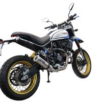 GPR exhaust compatible with  Ducati Scrambler 803 2021-2023, M3 Titanium Natural, Slip-on exhaust including removable db killer, link pipe and catalyst,  EPA-compliant 