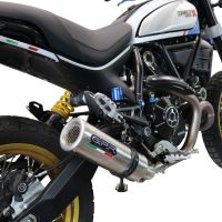 GPR exhaust compatible with  Ducati Scrambler 803 2021-2023, M3 Titanium Natural, Slip-on exhaust including removable db killer, link pipe and catalyst,  EPA-compliant 