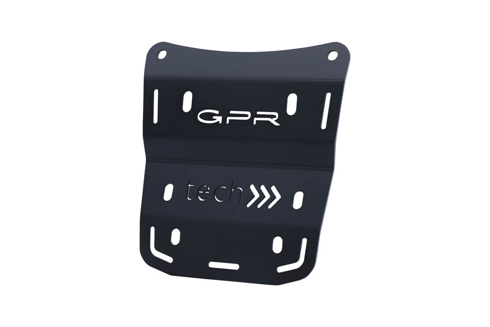 GPR TECH compatible with  Ducati Multistrada V4 / V4S / V4S Sport 1100 2021/2024 GPR TECH SPECIFIC PLATE IN TITANIUM TOP CASE-ALPITECH 35/55 LT compatible with original luggage rack,titanium made with 4 anchor points