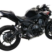 GPR exhaust compatible with  Kawasaki Ninja 650 2021-2022, M3 Black Titanium, Full system exhaust including removable db killer and catalyst, EPA-compliant 