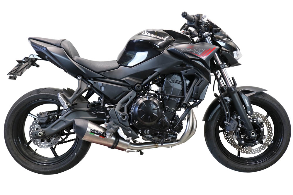 Exhaust compatible with Kawasaki Z-650 2017-2020, Gpe Ann. Titanium, Full system exhaust, including removable db killer 