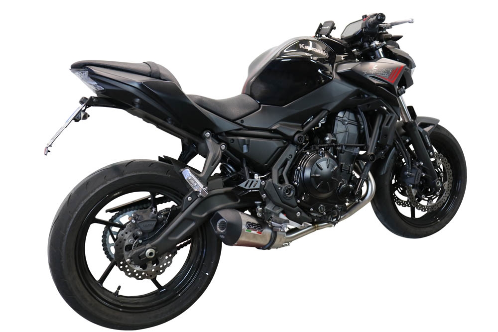 Exhaust compatible with Kawasaki Z-650 2017-2020, Gpe Ann. Titanium, Full system exhaust, including removable db killer 