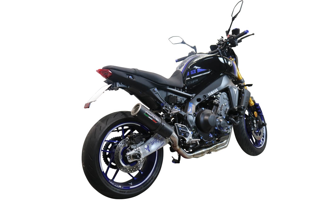 Exhaust compatible with Yamaha FJ-09 2021-2023, M3 Black Titanium, Full system exhaust, including removable db killer 