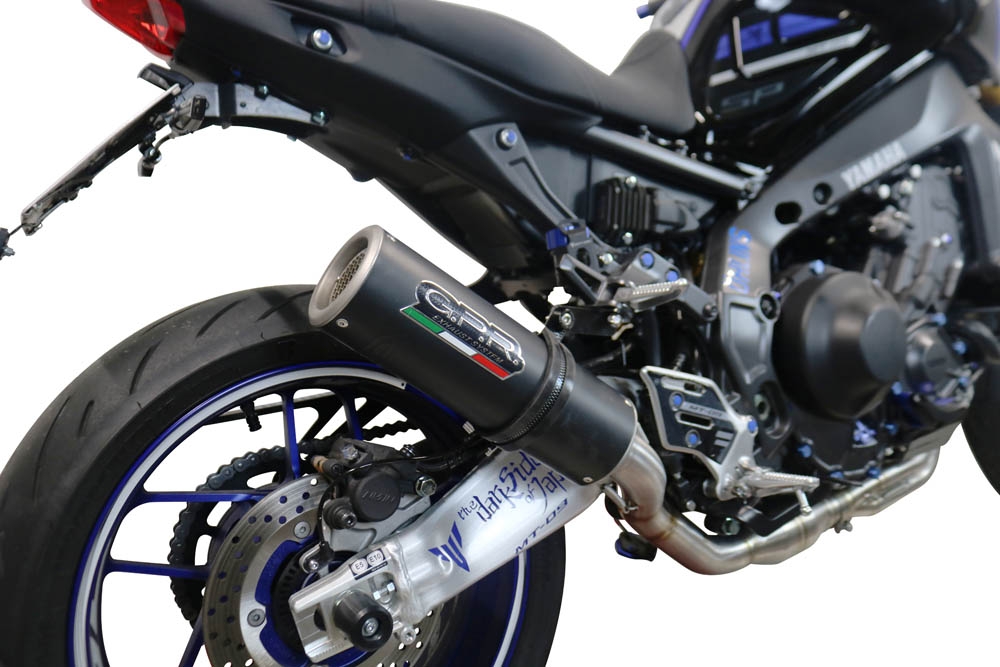 Exhaust compatible with Yamaha FJ-09 2021-2023, M3 Black Titanium, Full system exhaust, including removable db killer 