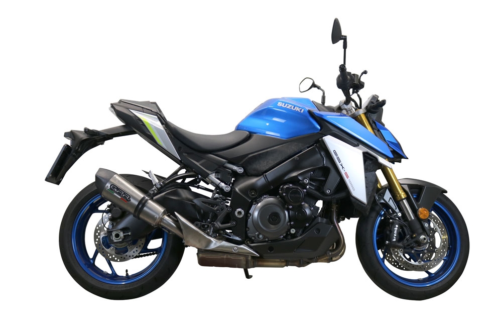 Exhaust compatible with Suzuki GSX-S 1000F 2021-2025, GP Evo4 Titanium, Slip-on exhaust including removable db killer and link pipe 