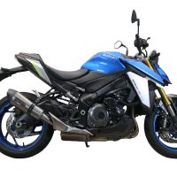 Exhaust compatible with Suzuki GSX-S 1000F 2021-2025, GP Evo4 Titanium, Slip-on exhaust including removable db killer and link pipe 