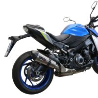 Exhaust compatible with Suzuki GSX-S 1000F 2021-2025, GP Evo4 Titanium, Slip-on exhaust including removable db killer and link pipe 