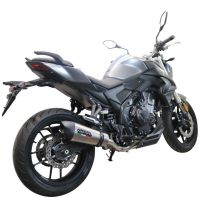 Exhaust compatible with Voge 500R 2021-2024, GP Evo4 Titanium, Slip-on exhaust including removable db killer and link pipe 