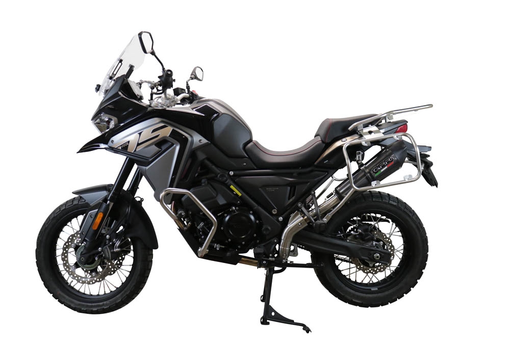 Exhaust compatible with Voge 650DSX 2021-2024, Gpe Ann. Poppy, Slip-on exhaust including link pipe and removable db killer 