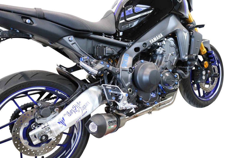 Exhaust compatible with Yamaha FJ-09 2021-2024, Gpe Ann. titanium, Full system exhaust, including removable db killer 