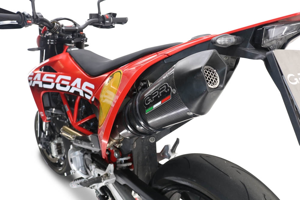Exhaust compatible with Gas Gas SM 700 2023-2024, Gpe Ann. Poppy, Slip-on exhaust including link pipe and removable db killer 