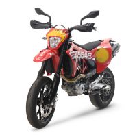 Exhaust compatible with Gas Gas SM 700 2023-2024, Gpe Ann. Poppy, Slip-on exhaust including link pipe and removable db killer 