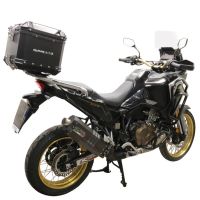 Top case GPR TECH compatible with  Honda Crf 1100 L Africa Twin 2020/2024 e5 GPR TECH Top case in aluminum, black color with specific plate included Capacity 55 LT.