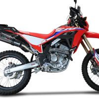 Exhaust compatible with Honda Crf 300L / Rally 2021-2024, Gpe Ann. Poppy, Slip-on exhaust including link pipe and removable db killer 