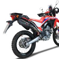 Exhaust compatible with Honda Crf 300L / Rally 2021-2024, Gpe Ann. Poppy, Slip-on exhaust including link pipe and removable db killer 