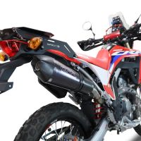 Exhaust compatible with Honda Crf 300L / Rally 2021-2024, Gpe Ann. Poppy, Slip-on exhaust including link pipe and removable db killer 