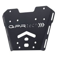 GPR TECH compatible with  Honda X-Adv 750 2017/2020 e4 GPR TECH Top case in aluminum, black color with specific plate included Capacity 45 LT.