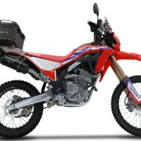 Top case GPR TECH compatible with  Honda Crf 300 L / Rally 2021/2024 e5 GPR TECH Top case in aluminum, black color including, roof rack and specific plate Capacity 45 LT.
