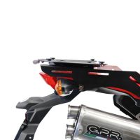 roof rack GPR TECH compatible with  Honda Crf 300 L / Rally 2021/2024 e5 GPR TECH Specific roof rack Top Case ALPITECH 45 LT Including black aluminum roof rack