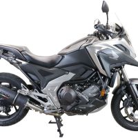 Exhaust compatible with Honda NC750X NC750S DCT 2021-2023, Furore Evo4 Nero, Slip-on exhaust including removable db killer and link pipe, EPA-compliant 
