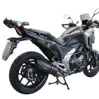 Exhaust compatible with Honda NC750X NC750S DCT 2021-2023, Furore Evo4 Nero, Slip-on exhaust including removable db killer and link pipe, EPA-compliant 