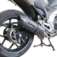 Exhaust compatible with Honda NC750X NC750S DCT 2021-2023, Furore Evo4 Nero, Slip-on exhaust including removable db killer and link pipe, EPA-compliant 