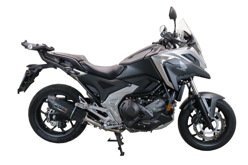 Exhaust compatible with Honda NC750X NC750S DCT 2021-2023, Furore Evo4 Poppy, Slip-on exhaust including removable db killer and link pipe, EPA-compliant 