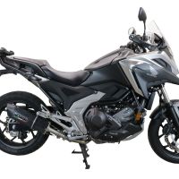 Exhaust compatible with Honda NC750X NC750S DCT 2021-2023, Furore Evo4 Poppy, Slip-on exhaust including removable db killer and link pipe, EPA-compliant 
