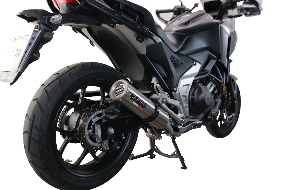 Exhaust compatible with Honda NC750X NC750S DCT 2021-2023, M3 Inox , Slip-on exhaust including removable db killer and link pipe, EPA-compliant 