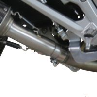 Exhaust compatible with Honda NC750X NC750S DCT 2014-2015, Albus Ceramic, Slip-on exhaust including removable db killer and link pipe, EPA-compliant 
