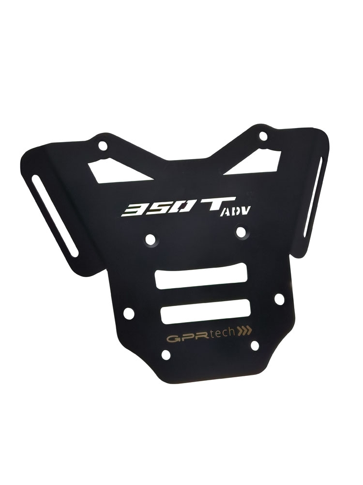 Top case GPR TECH compatible with  Zontes 350 T1 ADV 2022/2024 e5 GPR TECH Top case in aluminum, silver color with specific plate included Capacity 35 LT.