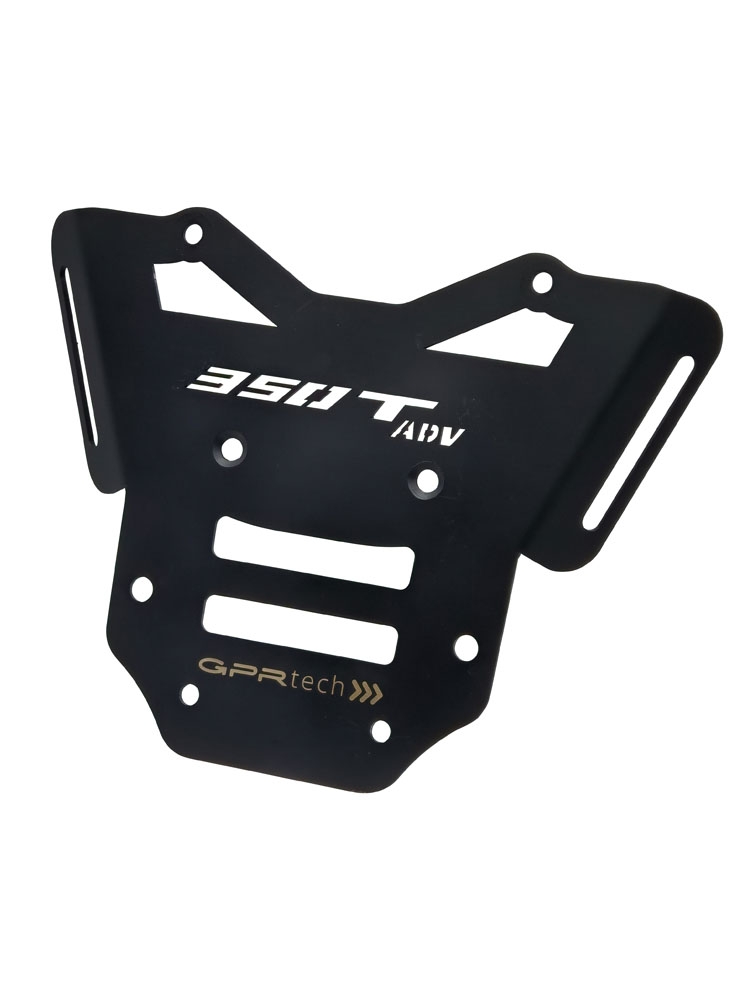 Top case GPR TECH compatible with  Zontes 350 T1 ADV 2022/2024 e5 GPR TECH Top case in aluminum, silver color with specific plate included Capacity 35 LT.