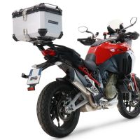 GPR TECH compatible with  Ducati Multistrada V4 / V4S / V4S Sport 1100 2021/2024 GPR TECH Top case in aluminum, silver color with specific plate included Capacity 55 LT.