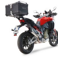GPR TECH compatible with  Ducati Multistrada V4 / V4S / V4S Sport 1100 2021/2024 GPR TECH Top case in aluminum, black color with specific plate included Capacity 55 LT.