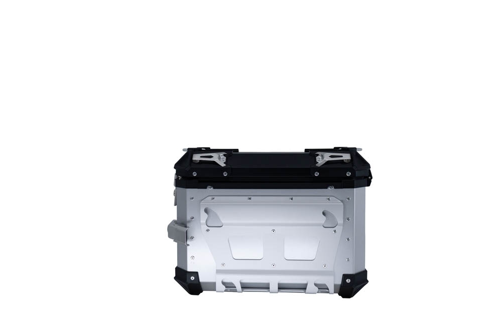 GPR TECH compatible with  Bmw R 1200 Gs 2013/2016 GPR TECH Pair of side cases aluminum made with contoured right side, silver color with specific pannier holder Capacity 38 LT. + 32 LT.